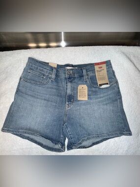 Levi's Women's Mid-Length Denim Shorts in Faded Blue‎ Wash